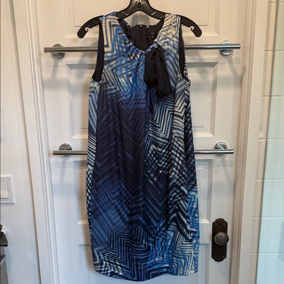 Boss Dresses & Skirts - Boss Geometric Blue and Black Midi Dress
